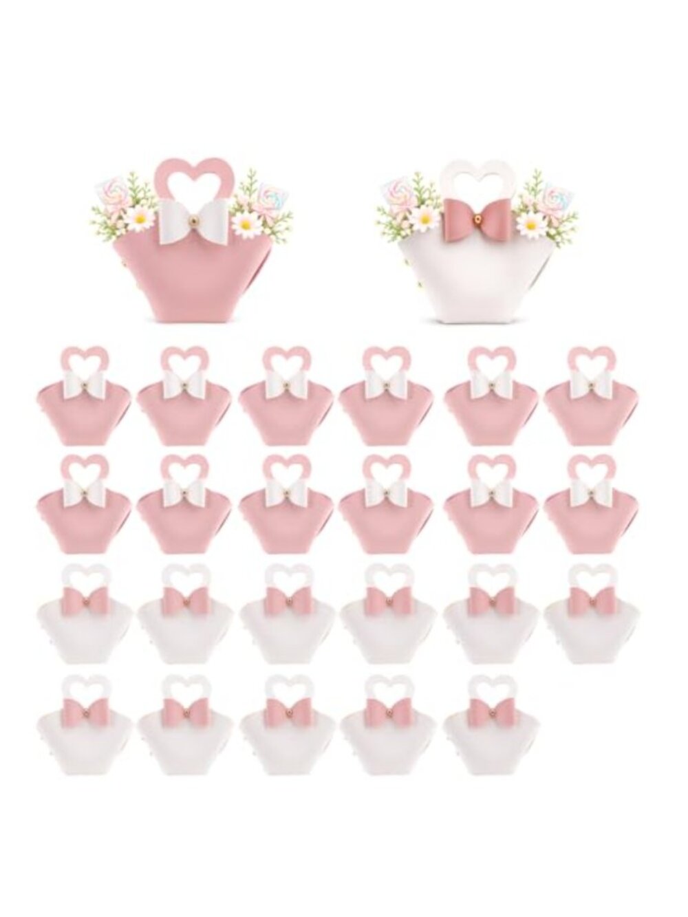 Heart PU Leather Candy Favor Bags 25 Ct Party Gift Bags